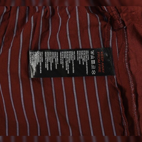 Urban Outfitters BDG Leni Boxer Pants M 8 Women Straight Striped Pant NEW 44143 - Picture 7 of 7